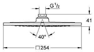 Лейка верхнего душа Grohe Rainshower F-Series 10 хром 27271000, 2