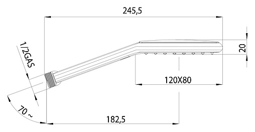Лейка ручного душа Bossini Agua Fit Air хром B00174.030