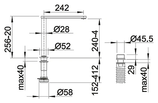 Смеситель для кухни для установки перед окном Blanco Eloscope-F-II хром 516672