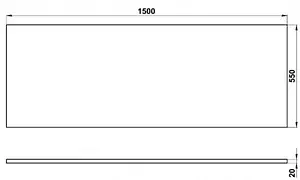 Панель для ванны фронтальная Cersanit Nature 150 белый 64255 Панель для ванны фронтальная Cersanit Nature 150 белый 64255, 2