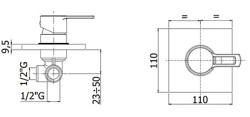 Смеситель для душа скрытого монтажа Paffoni Ringo хром RIN010CR