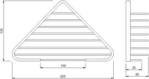 Полка Jaquar Continental чёрный матовый ACN-BLM-1175N, 2