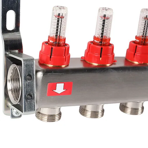 Группа коллекторная с расходомерами 11 отводов 1"в/в x ¾"ек Rommer RMS-1201-000011