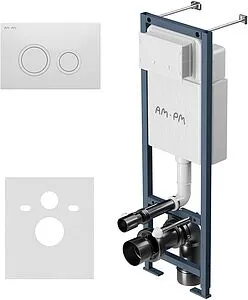 Инсталляция для подвесного унитаза Set 4 в 1 Am.Pm ErgoFit I012711.0101 с кнопкой белый глянцевый Инсталляция для подвесного унитаза Set 4 в 1 Am.Pm ErgoFit I012711.0101 с кнопкой белый глянцевый, 4
