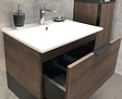 Тумба-умывальник подвесная Comforty Франкфурт 60 дуб шоколадно-коричневый/чёрный 00004150530CF Тумба-умывальник подвесная Comforty Франкфурт 60 дуб шоколадно-коричневый/чёрный 00004150530CF