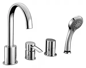 Смеситель на борт ванны на 4 отверстия Lemark Atlantiss хром LM3241C Смеситель на борт ванны на 4 отверстия Lemark Atlantiss хром LM3241C, 1