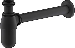 Сифон бутылочный для раковины TIMO чёрный матовый 960/03L Сифон бутылочный для раковины TIMO чёрный матовый 960/03L, 1