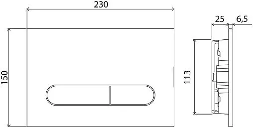 Комплект 5 в 1 BelBagno Genova BB1102CH/BB1102SC/BB002-80/BB005-PR-CHROME с кнопкой хром глянцевый