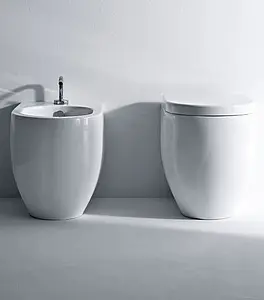 Биде напольное Kerasan Flo белый 312101, 5