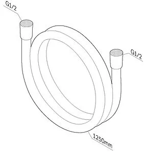 Шланг для душа Am.Pm 125см хром F0412100, 2