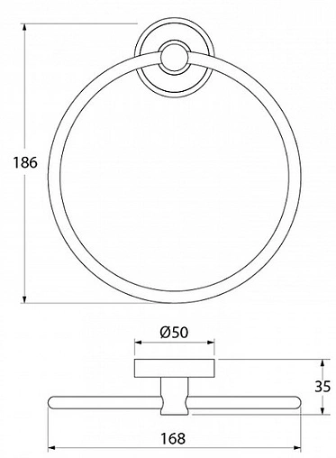 Полотенцедержатель IDDIS Calipso хром/белый CALSBO0i51