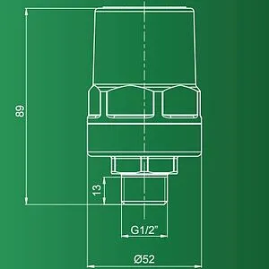Гаситель гидроударов ½"н Officine Rigamonti OR.0198.N.04 Гаситель гидроударов ½"н Officine Rigamonti OR.0198.N.04, 2