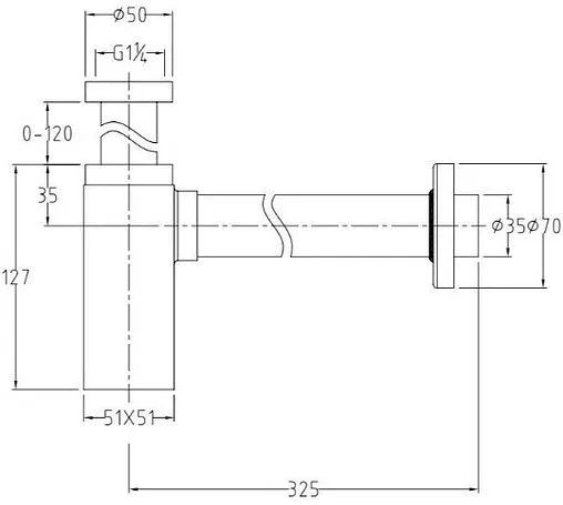 Сифон бутылочный для раковины Allen Brau чёрный матовый 5.21027-31 Сифон бутылочный для раковины Allen Brau чёрный матовый 5.21027-31