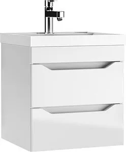 Тумба-умывальник подвесная Айсберг Ева 50 белый DA5919T+4670142930556, 1