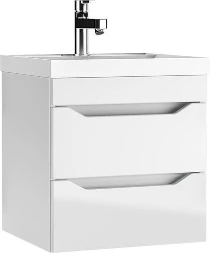 Тумба-умывальник подвесной Айсберг Ева 50 белый DA5919T+4670142930556