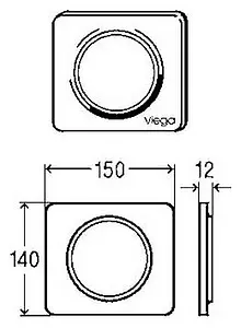 Клавиша смыва для писсуара Viega Visign for Style 13 8333.2 654788 хром глянцевый, 2