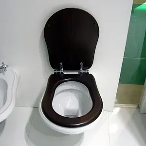 Крышка-сиденье для унитаза Kerasan Retro дерево/золото 109140 Крышка-сиденье для унитаза Kerasan Retro дерево/золото 109140, 3