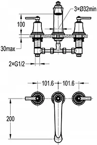 Смеситель на борт ванны на 3 отверстия Swedbe Terracotta Art терракотовый 2506 Смеситель на борт ванны на 3 отверстия Swedbe Terracotta Art терракотовый 2506, 2