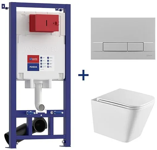 Комплект 5 в 1 Lemark Peneda+Bit Florex White 100803421 с кнопкой Bit 9803007 хром матовый