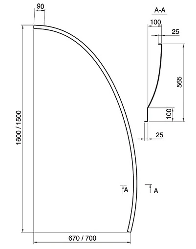 Панель для ванны фронтальная левая Ravak AVOCADO 150 L белый CZT1000A00