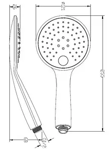 Лейка ручного душа SMARTsant Вива хром V3601C Лейка ручного душа SMARTsant Вива хром V3601C, 2