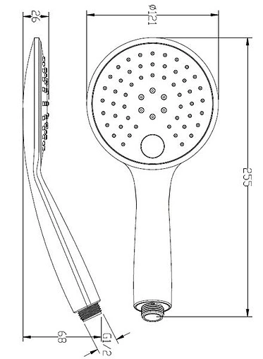 Лейка ручного душа SMARTsant Вива хром V3601C