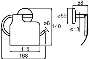 Держатель туалетной бумаги Milardo Cadiss хром CADSMC0M43, 2