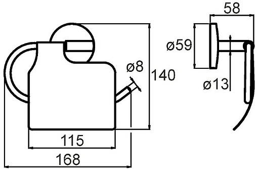 Держатель туалетной бумаги Milardo Cadiss хром CADSMC0M43