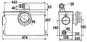 Канализационная насосная установка Belamos KNS-6002 Канализационная насосная установка Belamos KNS-6002, 3