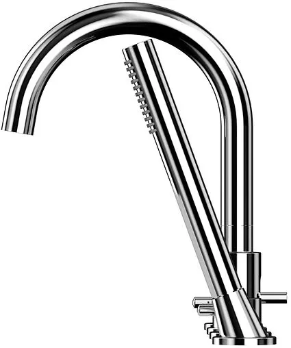 Смеситель на борт ванны на 4 отверстия WHITECROSS Y chrome хром Y1232CR