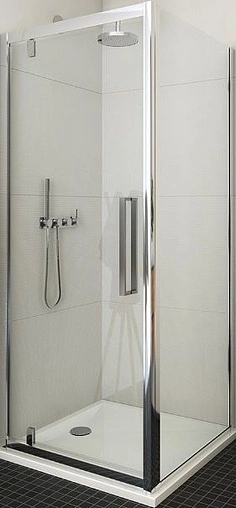 Душевое ограждение 900x900мм прозрачное стекло Roltechnik Exclusive Line ECDO1N+ECDBN/900*900 black elox 562-9000000-05-02+563-9000000-05-02