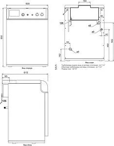 Напольный газовый котел одноконтурный 56кВт Ferroli Pegasus 56 0E4L6AWA Напольный газовый котел одноконтурный 56кВт Ferroli Pegasus 56 0E4L6AWA, 2