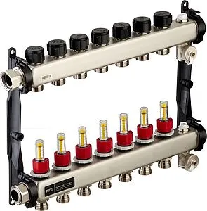 Группа коллекторная с расходомерами 7 отводов 1"нг x ¾"ек TECEfloor SLQ 77310007, 3