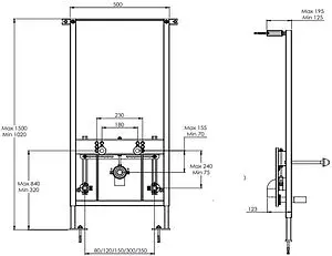 Инсталляция для биде Azario AZ-8040-1001, 2