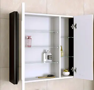 Шкаф-зеркало Aqwella Komandor 80 венге магия Kom.04.08/VM, 3