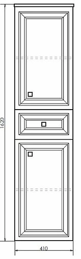 Шкаф-пенал подвесной Comforty Феррара 40 белый 00004148010CF
