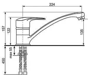 Смеситель для кухни Ulgran уголь UQ-004-07 Смеситель для кухни Ulgran уголь UQ-004-07, 2