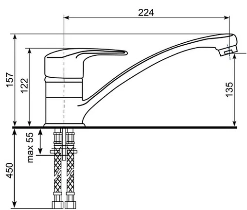 Смеситель для кухни Ulgran жасмин UQ-004-01