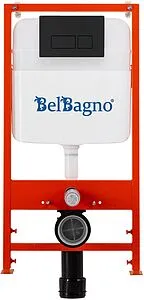 Инсталляция для подвесного унитаза Set 3 в 1 BelBagno BB026/BB044NERO с кнопкой черный матовый Инсталляция для подвесного унитаза Set 3 в 1 BelBagno BB026/BB044NERO с кнопкой черный матовый, 4