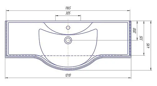 Тумба под умывальник напольная Домино Rich 120 белое дерево DR6005T