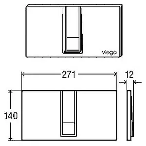 Клавиша смыва для унитаза Viega Visign for Style 14 8334.1 654689 альпийский белый Клавиша смыва для унитаза Viega Visign for Style 14 8334.1 654689 альпийский белый, 3