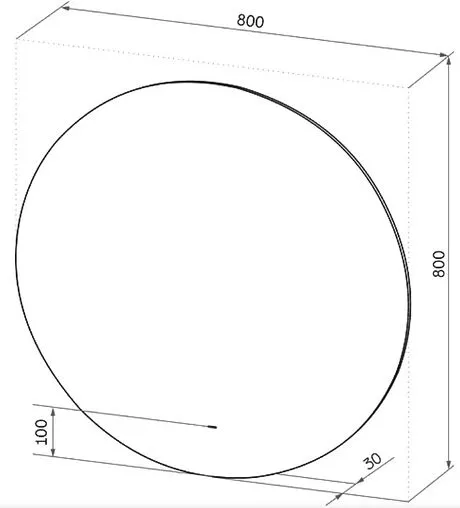 Зеркало с подсветкой Continent Ajour 80 с бесконтактным сенсором белый ЗЛП2333