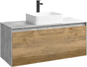 Тумба-умывальник подвесная Aqwella Mobi 120 дуб балтийский/бетон светлый MOB0112BS+MOB0712DB+641945 Тумба-умывальник подвесная Aqwella Mobi 120 дуб балтийский/бетон светлый MOB0112BS+MOB0712DB+641945, 1