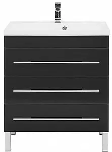 Тумба-умывальник напольная Aquanet Верона 75 чёрный 00178474+00158755, 5