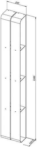 Полка Aquanet Магнум 130 чёрный матовый 00302228