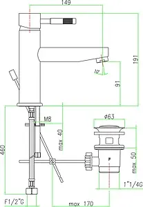 Смеситель для раковины Fiore Xenon хром 44CR5276, 2