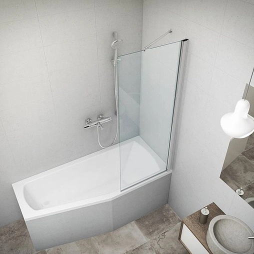 Шторка на ванну 700мм прозрачное стекло Roltechnik PXV1/750 453-7500000-00-02