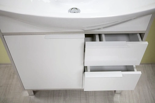 Тумба под умывальник напольная Aquaton Рико 80 белый/ясень фабрик 1A215401RIB90