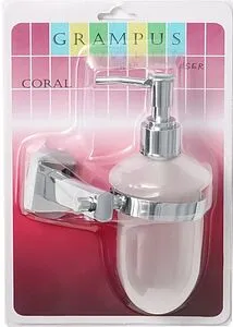 Дозатор для жидкого мыла Grampus Coral хром GR-7012 Дозатор для жидкого мыла Grampus Coral хром GR-7012, 3