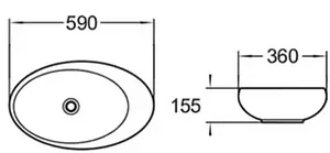 Раковина Comforty 59 белый 78255 Раковина Comforty 59 белый 78255, 2